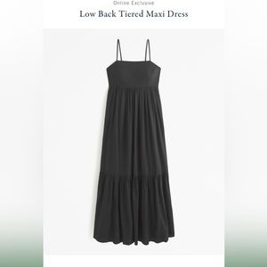 Low back tiered maxi dress